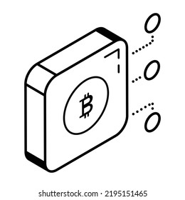 Trendy line vector of cryptography