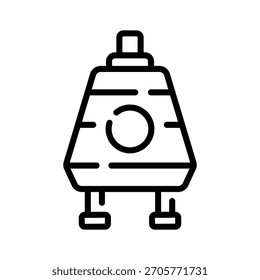 Trendiges lineares Symbol der fortschrittlichen Raummoduleinheit
