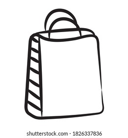 A trendy linear vector of tote bag, handbag 