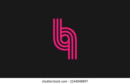 Trendy lines letters - Icons design - Minimal logo Illustration