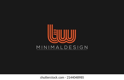 Trendy lines letters - Icons design - Minimal logo Illustration