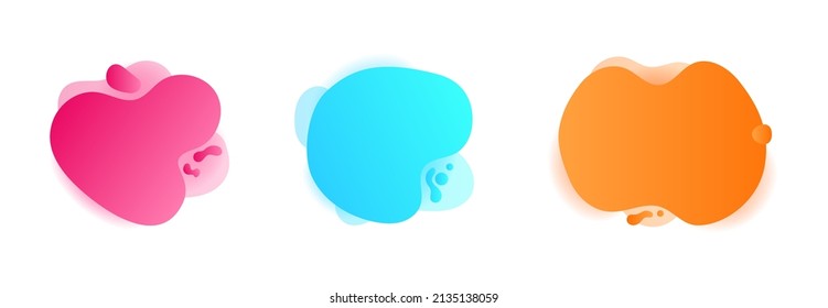 Burbuja geométrica abstracta líquida de moda sobre fondo blanco para oferta estacional, promoción, publicidad. Forma de estilo moderno
