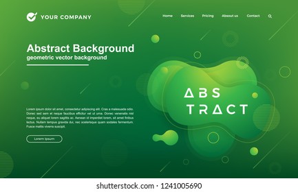 Trendy Liquid color background. Modern green background. Modern Futuristic liquid design element