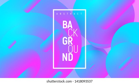 Trendy liquid shapes in vibrant colors. Focused and blurred elements. Abstract vector background.