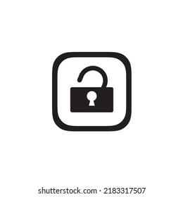 Trendy lock app icon in flat style isolated on white background. 
Icon for the presentation, brochure, catalog, poster, book, magazines and apps.
Vector illustration, EPS10.