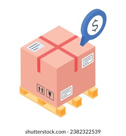 Trendy  Logistic Services Isometric Icon