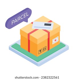 Trendy  Logistic Services Isometric Icon