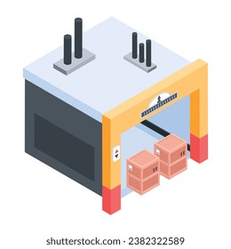 Trendy  Logistic Services Isometric Icon