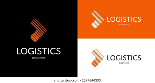 Trendy logistics symbol. Vector illustration.