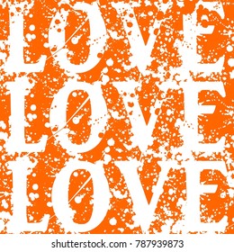 Trendy Love splashed grunge vector background for Valentine's day poster design