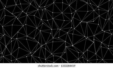 Trendy Low Poly Triangles with Black Backdrop
