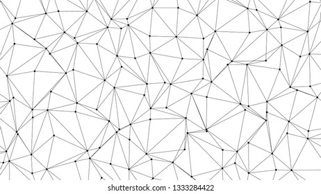 Trendy Low Poly Triangles with White Backdrop