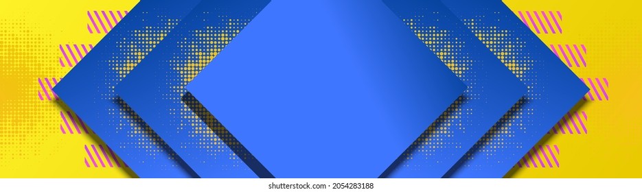 trendy luxury hipster abstract shape vector background design with blue and yellow color