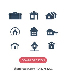 Trendy main icons white background. Included filled icons such as house, home. main icon for web and mobile