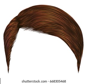 Trendy Man Hair. Red Ginger Color. Realistic 3d .