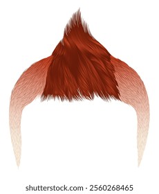 trendy man hairs   .
red orange color . beauty  style .Iroquois