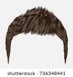trendy man hairs.brunette brown color.beauty style.realistic  3d .
