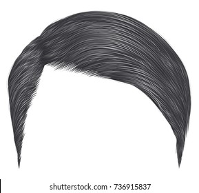 trendy man hairs.gray color.beauty style.realistic 3d .