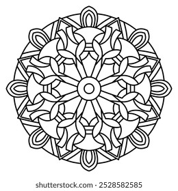 trendy mandala design for adults and kids coloring book, mandala art for henna, wall art and tattoo design
