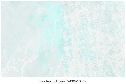 Fondo de mármol de moda. Diseños de vectores pintados abstractos. Fondo con pinceladas irregulares. Mármol y textura de granito azul hielo y gris polvoriento hechos de manchas de azul claro, gris y beige. RGB.