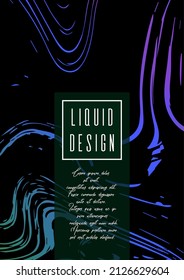 Diseño moderno de la cubierta de mármol para su negocio con líneas abstractas. Afiche futurista, volante, diseño con patrón líquido para promoción de marca, identidad, informe anual. Folleto minimalista de vectores. Lujo.
