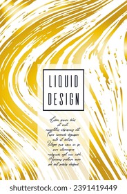 Diseño moderno de la cubierta de mármol para su negocio con líneas abstractas. Afiche futurista, volante, diseño con patrón líquido para promoción de marca, identidad, informe anual. Folleto minimalista de vectores. Lujo.