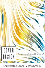 Trendy Marble Cover Design for your Business with Abstract Lines. Futuristic Poster, Flyer, Layout with Liquid Pattern for Branding, Identity, Annual Report. Vector minimalistic brochure. Luxury.