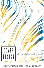 Trendy Marble Cover Design for your Business with Abstract Lines. Futuristic Poster, Flyer, Layout with Liquid Pattern for Branding, Identity, Annual Report. Vector minimalistic brochure. Luxury.