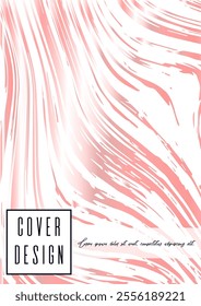 Trendy Marble Cover Design for your Business with Abstract Lines. Futuristic Poster, Flyer, Layout with Liquid Pattern for Branding, Identity, Annual Report. Vector minimalistic brochure. Luxury.