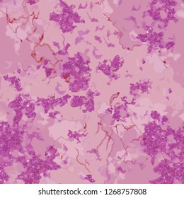 Trendy marble texture design with splatter spots, marbling surface, modern luxurious pink tones background