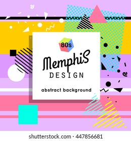 Trendy memphis cards design