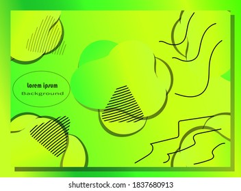 trendy memphis fluid background vector