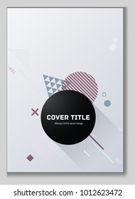 Trendy memphis neo background with white, purple and green geometrical shapes. Minimalistic front page theme. Colorful memphis neo style illustration for business purpose.