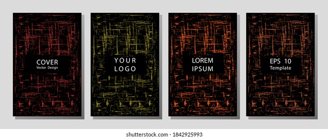 Trendy memphis notepad cover vector.  Cool memphis tile front page with white and geometrical shapes. Memphis notepad cover background for marketing.