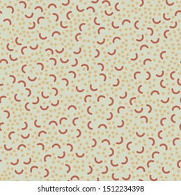 Trendy Memphis style seamless pattern. Colorful geometric seamless pattern in 80's-90's styles. Vector Illustration.