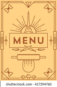 Trendy Menu Design with Linear Icons