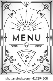 Trendy Menu Design with Linear Icons
