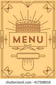Trendy Menu Design with Linear Icons
