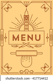 Trendy Menu Design with Linear Icons