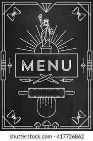 Trendy Menu Design with Linear Icons