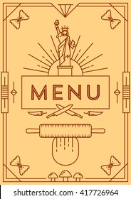 Trendy Menu Design with Linear Icons