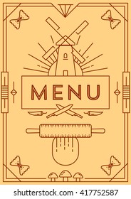 Trendy Menu Design with Linear Icons