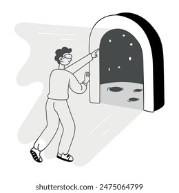 Trendy Metaverse Doodle Mini Illustrations 