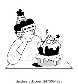 Trendy Metaverse Doodle Mini Illustrations 