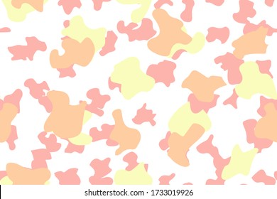Trendy Military Camoflage. Abstract Vector Camouflage. Pastel Repeat Pattern. Vector Multi Texture. Holi Urban Shapes. Seamless Camo Art. Rainbow Multi Camouflage Seamless Shape. Dirty Camo Print.