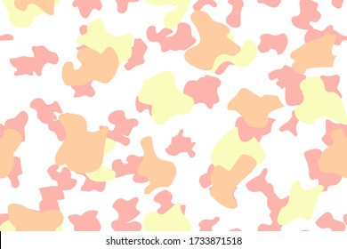 Trendy Military Camoflage. Abstract Vector Camouflage. Pastel Repeat Pattern. Vector Multi Texture. Holi Urban Shapes. Seamless Camo Art. Rainbow Multi Camouflage Seamless Shape. Dirty Camo Print.