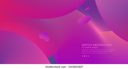Trendy minimal abstract background with futuristic shape. Gradient color wallpaper with fluid element. Vector .