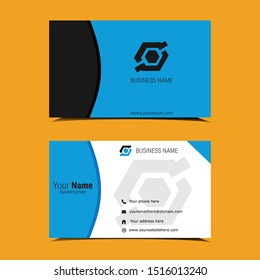 Trendy minimal abstract business card template in memphis style. Modern corporate stationary id layout with geometric lines. card name for businessman.