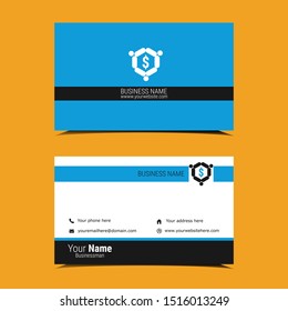 Trendy minimal abstract business card template in memphis style. Modern corporate stationary id layout with geometric lines. card name for businessman.