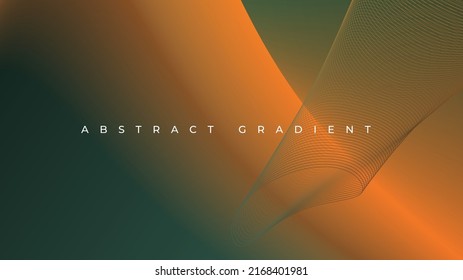Trendy minimal abstract gradient background with curve shapes. Modern dynamic vector template